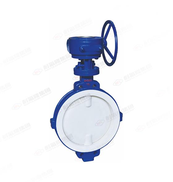 衬氟蜗轮蝶阀（对夹式）